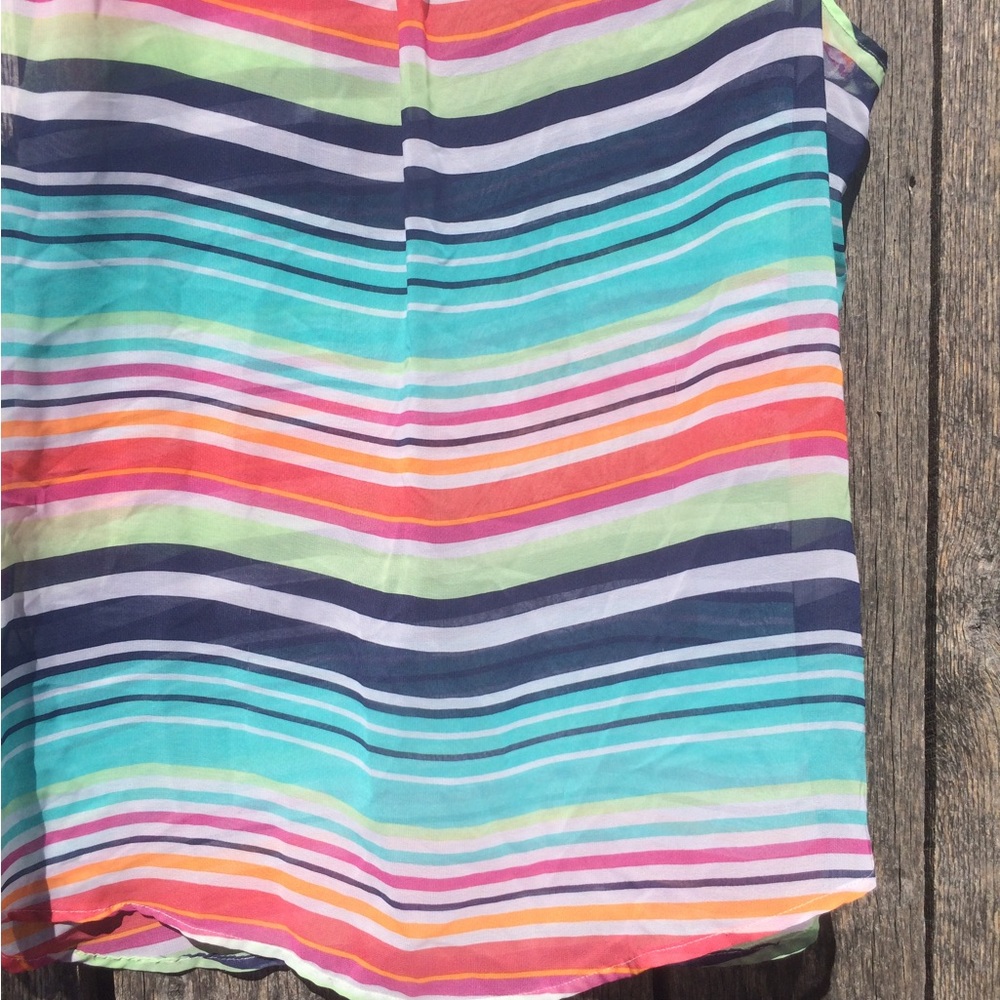 Torrid Striped Shear Tank Top - Picture 8 of 11